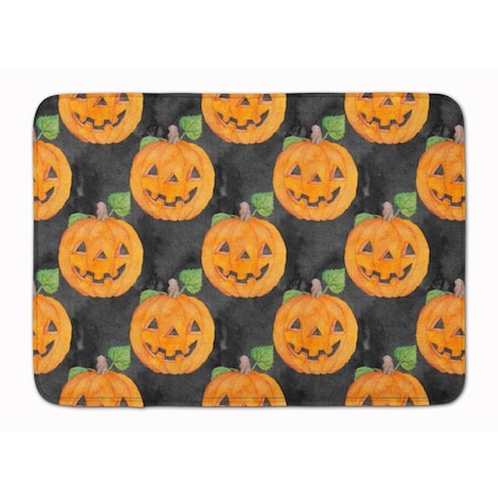 Carolines Treasures Watecolor Halloween Jack-O-Lantern Machine Washable Memory Foam Mat BB7524RUG